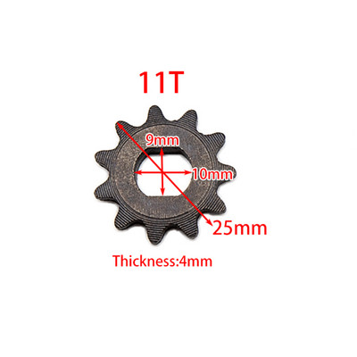 Új 25H 9T 11T első lánckerék fogaskerék nagy sebességű motor 43cc 47cc 49cc Mini Pocket Dirt Bike robogó ATV tartozékokhoz