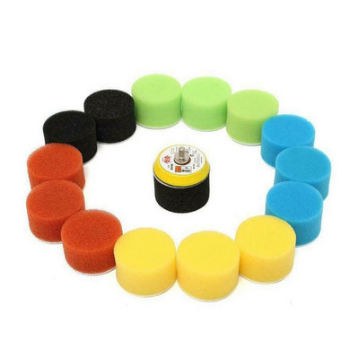 2 inci 16 bucăți/set tampon de lustruit pentru șlefuitor de mașină, cerc de lustruit, set de instrumente pentru șlefuitor de mașini, ceară, tampon de lustruit 50 mm