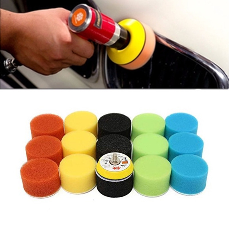 2 inci 16 bucăți/set tampon de lustruit pentru șlefuitor de mașină, cerc de lustruit, set de instrumente pentru șlefuitor de mașini, ceară, tampon de lustruit 50 mm