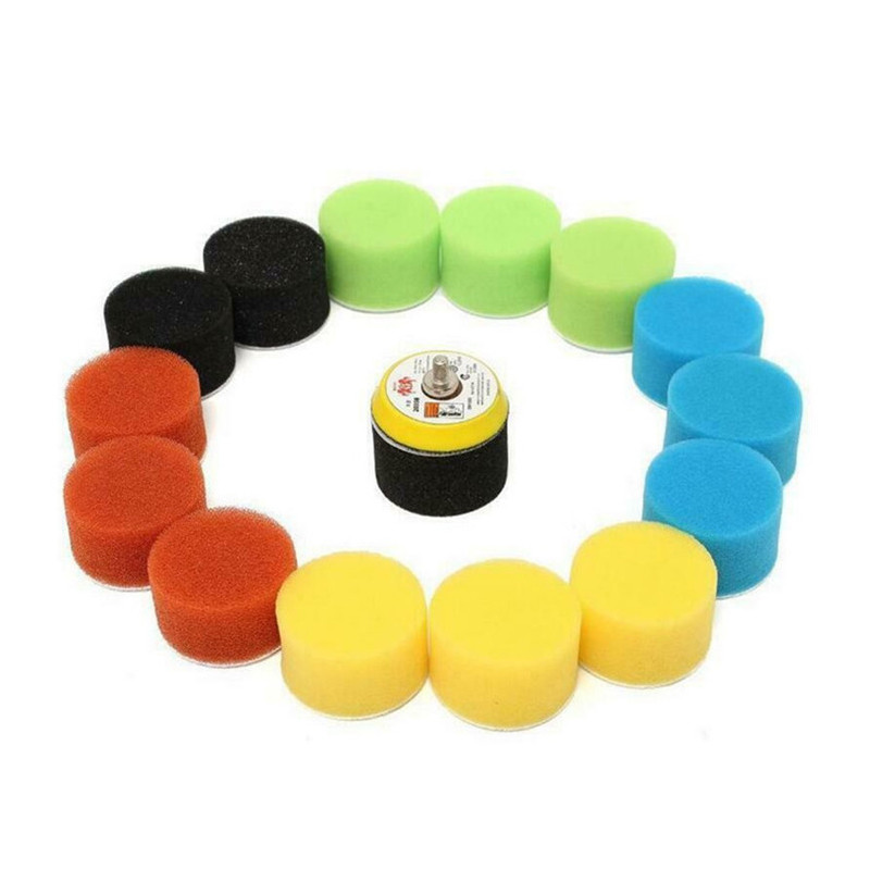 2 inci 16 bucăți/set tampon de lustruit pentru șlefuitor de mașină, cerc de lustruit, set de instrumente pentru șlefuitor de mașini, ceară, tampon de lustruit 50 mm