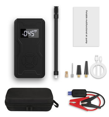 Car Jump Starter Power Bank Φορητή ασύρματη φουσκωτή αντλία Έξυπνη ψηφιακή φουσκωτή αντλία για μπάλα ποδηλάτου αυτοκινήτου μοτοσικλέτας