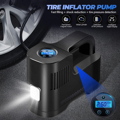 150 PSI αεροσυμπιεστής αυτοκινήτου DC 12V Ψηφιακή αντλία αέρα φουσκώματος ελαστικών Φορητή αυτόματη αντλία αέρα για ελαφριά αντλία ελαστικών LED μοτοσικλέτας αυτοκινήτου