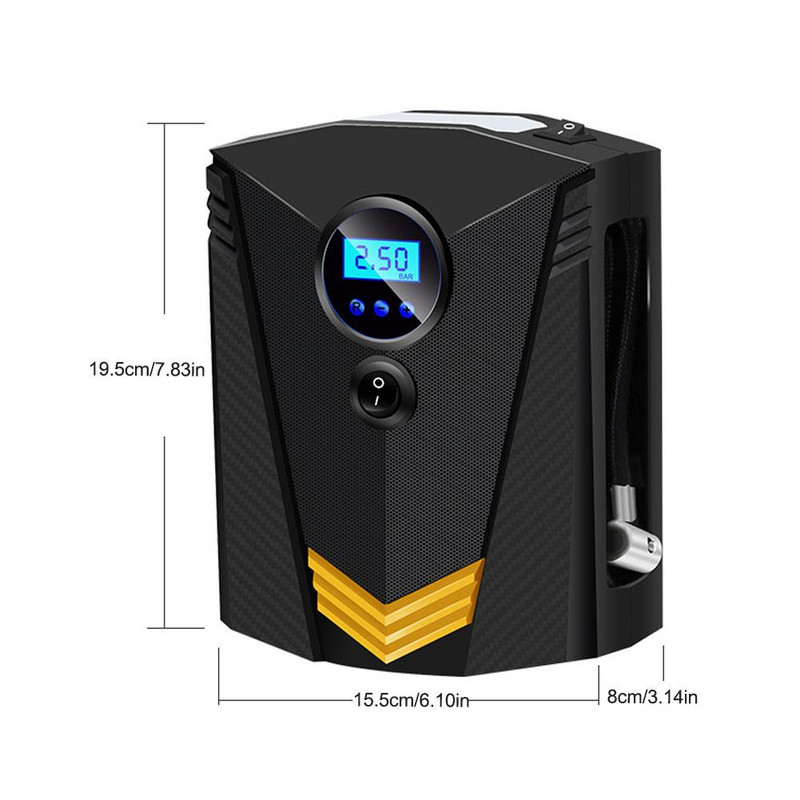 Compresor de aer pentru mașină 12V pentru motocicletă, umflator portabil pentru anvelope, afișaj digital, pompă de aer rapidă, vânzare caldă