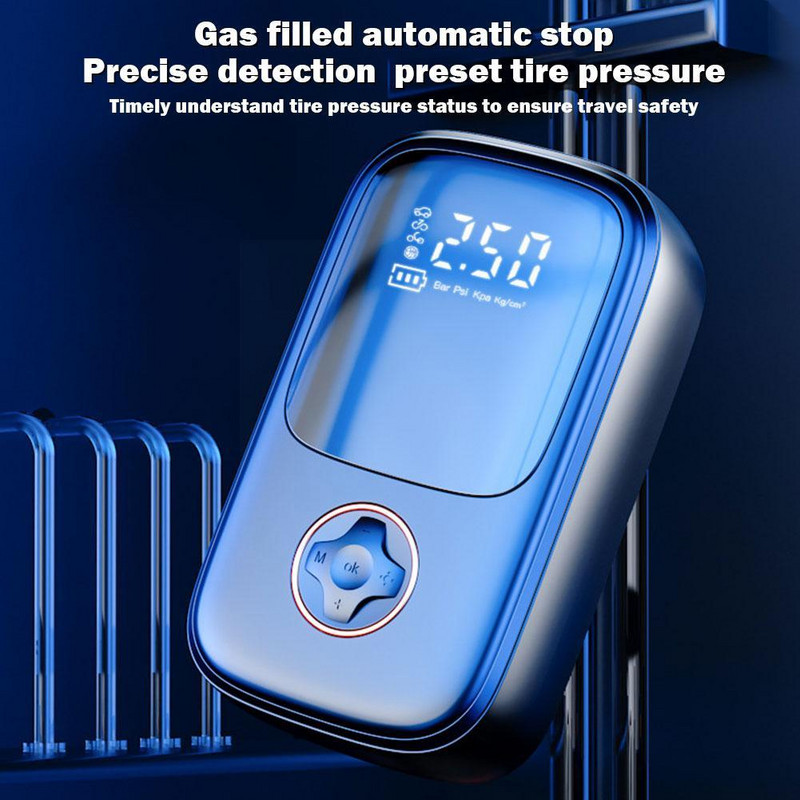 12V automobilska pumpa za napuhavanje zraka Prijenosni kompresor za motocikle Bicikli Napuhavanje guma za čamce Digitalna automatska pumpa za napuhavanje Infla I9Q9