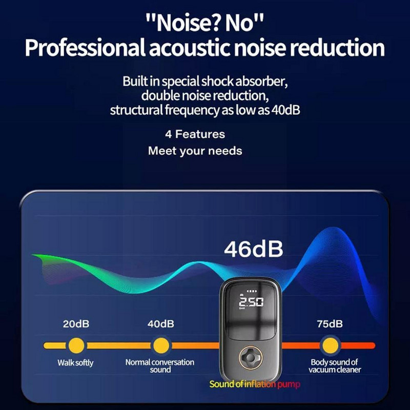 12V automobilska pumpa za napuhavanje zraka Prijenosni kompresor za motocikle Bicikli Napuhavanje guma za čamce Digitalna automatska pumpa za napuhavanje Infla I9Q9