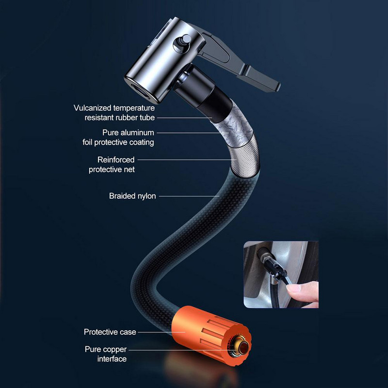 Pompă de aer pentru mașină Reîncărcabilă cu fir / fără fir Compresor de aer pentru mașină 150PSI Umflare automată portabilă pentru mașină Motocicletă