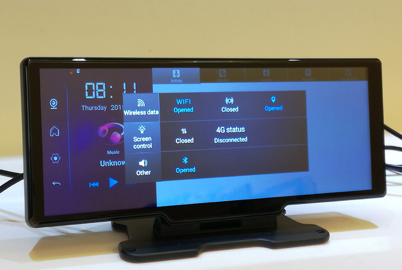 Dash Cam DVR recorder de conducere 10,26 inch streaming de conducere recorder 1080P HD recorder WDR de conducere recorder cameră de bord cu două lentile