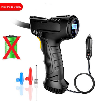 Compresor de aer portabil 120W Pompă gonflabilă fără fir cu fir Pompă de aer portabilă Umflator anvelope digital pentru bilele de biciclete auto