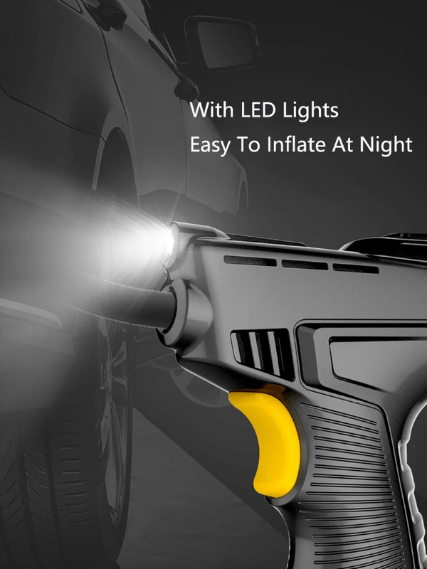Compresor de aer portabil 120W Pompă gonflabilă fără fir cu fir Pompă de aer portabilă Umflator anvelope digital pentru bilele de biciclete auto