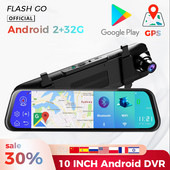 4G Android 8.1 10 inch Dual 1080P Stream Media Oglindă retrovizoare auto WiFi GPS Bluetooth Cameră Dvr auto ADAS Super Night Dash Cam