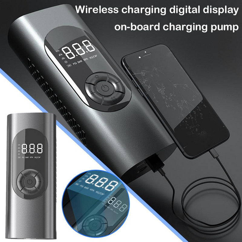Afișaj digital inteligent Pompă de umflare montată pe vehicul cu dublă utilizare Pompă portabilă de umflare a anvelopelor de mare putere
