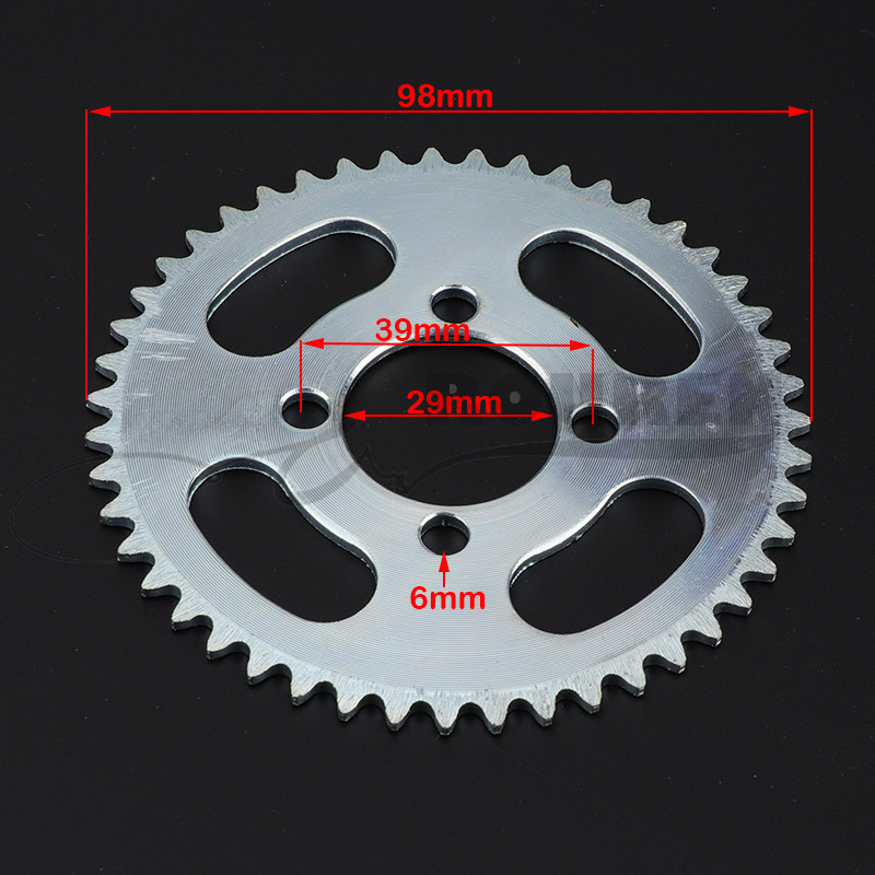 25H 47T 29 mm žvaigždutė, 3/4 skylių galinė žvaigždutė, tinka elektrinio paspirtuko žvaigždutės pakeitimo priedui