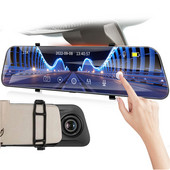 E-ACE Oglindă DVR pentru mașină de 12 inchi 1440P Video Recorder Stream Media Dashcam Suport GPS Monitorizare parcare Cameră retrovizoare 1080P