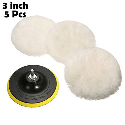 Disc de lustruit din lână de 3/4 inci Disc cu burete de lustruit pentru mașină Discuri de lustruit autoadezive pentru caroserie