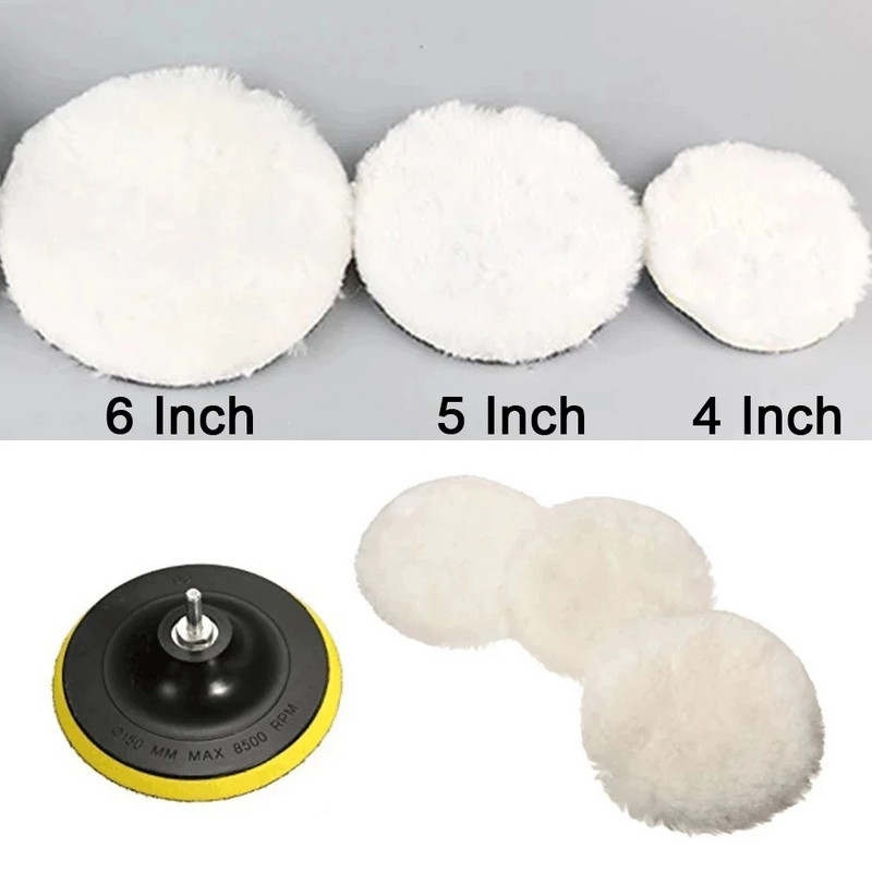 Disc de lustruit din lână de 3/4 inci Disc cu burete de lustruit pentru mașină Discuri de lustruit autoadezive pentru caroserie
