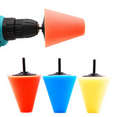 Burete de lustruit pentru roți automate folosit pentru burghiu electric 3 inch bilă de lustruit Con de lustruit butuc de mașină Pad burete de lustruit