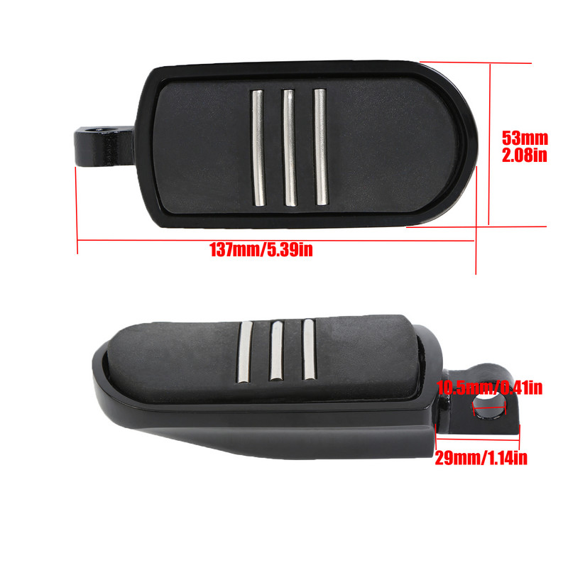 Honhill 32mm 1.25" suporturi de protecție a motorului de autostradă în unghi scurt pentru Harley Touring Road King Street Glide 1993-2020