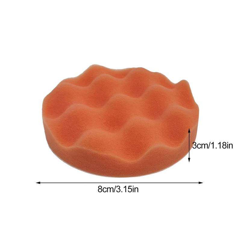 Mini tampon de lustruit Set de tampon de burete autoadeziv din lână de 3 inci Set de mini tampon de burete autoadeziv pentru detalierea mașinii Sigilare cu ceară