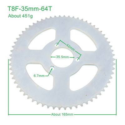 25H /T8F 26mm 68T 54T 29mm 54T 47T 78T 35mm 80T Pinion spate Mini Moto ATV Quad Dirt Pit Pocket Bike Cross 47cc 49cc