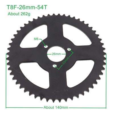 25H /T8F 26mm 68T 54T 29mm 54T 47T 78T 35mm 80T Pinion spate Mini Moto ATV Quad Dirt Pit Pocket Bike Cross 47cc 49cc