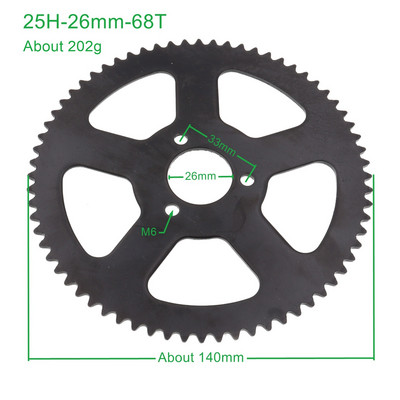 25H /T8F 26mm 68T 54T 29mm 54T 47T 78T 35mm 80T Pinion spate Mini Moto ATV Quad Dirt Pit Pocket Bike Cross 47cc 49cc
