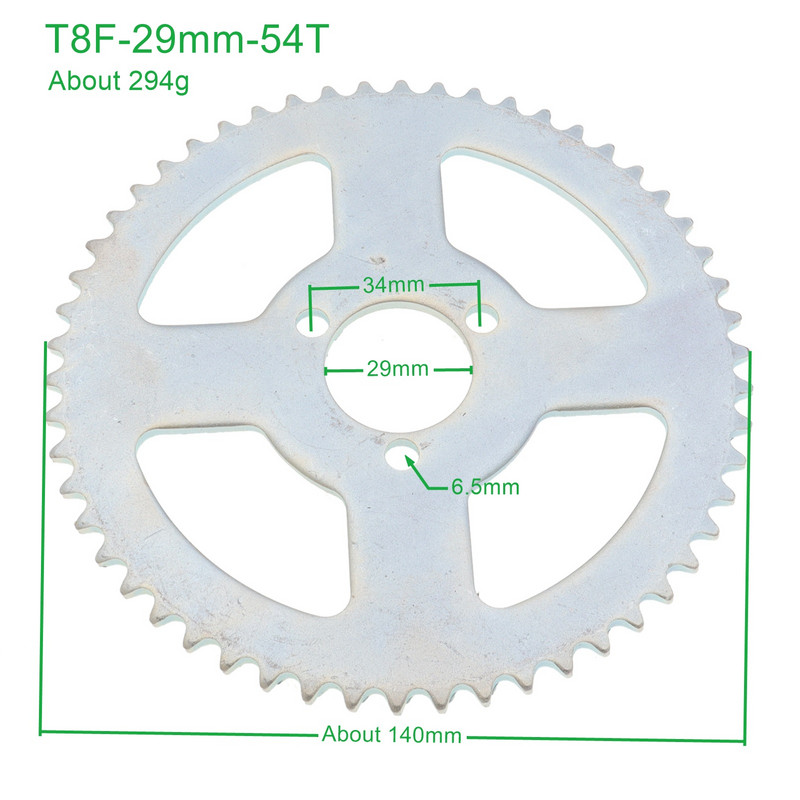 25H /T8F 26mm 68T 54T 29mm 54T 47T 78T 35mm 80T Pinion spate Mini Moto ATV Quad Dirt Pit Pocket Bike Cross 47cc 49cc