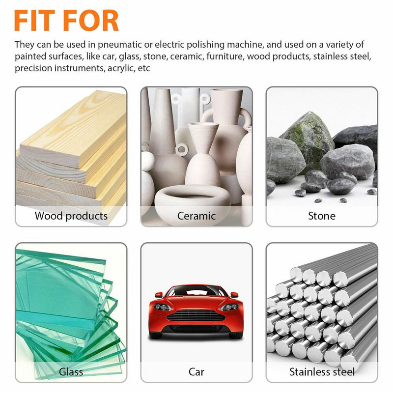 2 vnt. 6 colių poliravimo padas netikros vilnos 180 lipnus vilnos rutulinis šlifavimo diskas dažytiems paviršiams.
