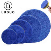 5 vnt Automobilių poliravimo padas Automotive Mikropluošto padas savaime sukimba poliravimo diskas Kempine Poliravimas Greitai Nuvalykite Vašką Be gręžimo