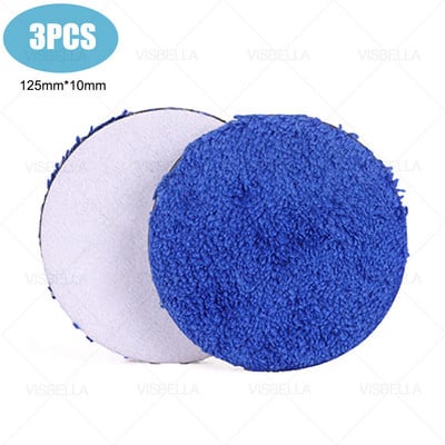 5 vnt Automobilių poliravimo padas Automotive Mikropluošto padas savaime sukimba poliravimo diskas Kempine Poliravimas Greitai Nuvalykite Vašką Be gręžimo