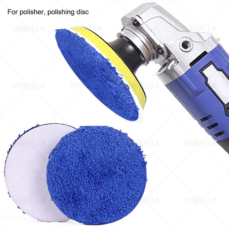 5 vnt Automobilių poliravimo padas Automotive Mikropluošto padas savaime sukimba poliravimo diskas Kempine Poliravimas Greitai Nuvalykite Vašką Be gręžimo