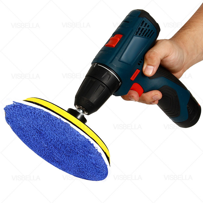 5 vnt Automobilių poliravimo padas Automotive Mikropluošto padas savaime sukimba poliravimo diskas Kempine Poliravimas Greitai Nuvalykite Vašką Be gręžimo