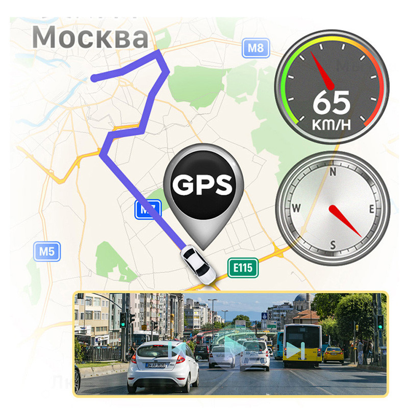 Android 8.1 10 colių dviguba 1080P 4G srautinė medija automobilio galinio vaizdo veidrodėlis WiFi GPS Bluetooth kamera automobilinis DVR ADAS Super Night Dash Cam