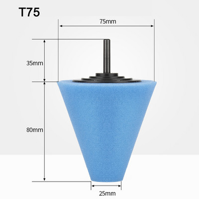 Burete de lustruit pentru roți automate, con de lustruit de 6 mm, folosit pentru burghiu electric, bilă de lustruit, butuc de mașină, burete de lustruit, tampon de lustruit