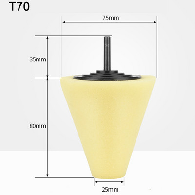 Burete de lustruit pentru roți automate, con de lustruit de 6 mm, folosit pentru burghiu electric, bilă de lustruit, butuc de mașină, burete de lustruit, tampon de lustruit
