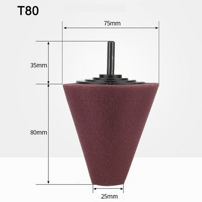 Burete de lustruit pentru roți automate, con de lustruit de 6 mm, folosit pentru burghiu electric, bilă de lustruit, butuc de mașină, burete de lustruit, tampon de lustruit
