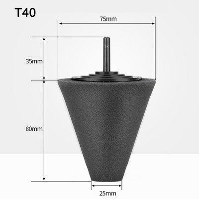 Burete de lustruit pentru roți automate, con de lustruit de 6 mm, folosit pentru burghiu electric, bilă de lustruit, butuc de mașină, burete de lustruit, tampon de lustruit