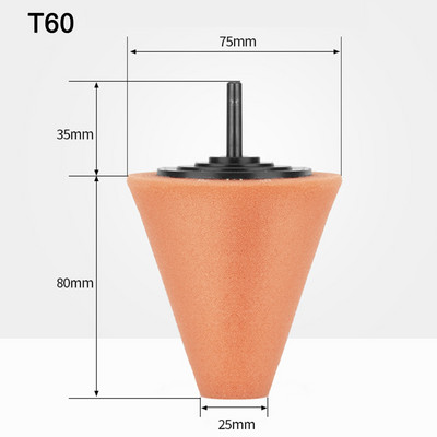 Burete de lustruit pentru roți automate, con de lustruit de 6 mm, folosit pentru burghiu electric, bilă de lustruit, butuc de mașină, burete de lustruit, tampon de lustruit