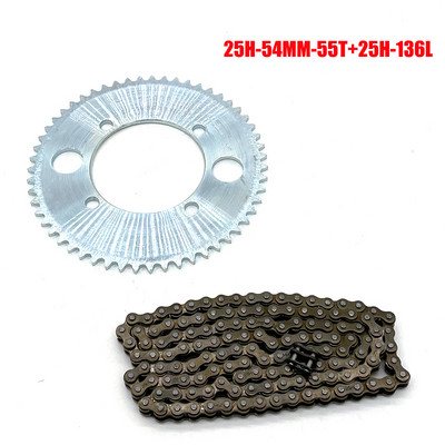 92T 80T 70T 68T 66T 65T 64T 55T 47T 25H 26mm 29mm 54mm Πίσω γρανάζι 136L Αλυσίδα για Mini Moto ATV Dirt Pit Pocket Bike 47CC 49CC