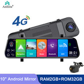 10'' Stream Media Oglindă retrovizoare Android Navigație GPS 2G RAM 32G ROM Cameră de bord Cameră video Înregistrare video Monitor auto DVR