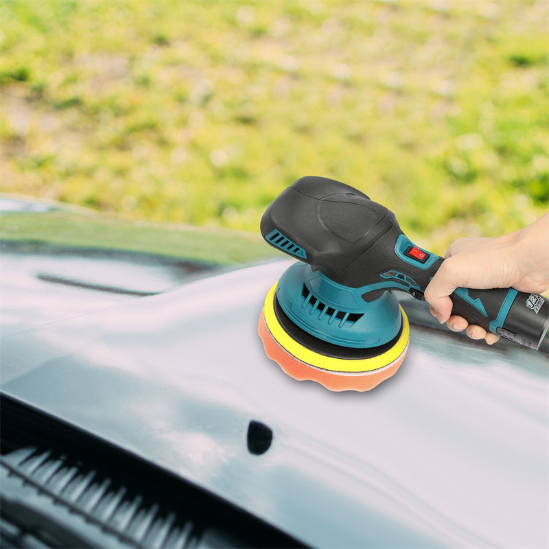 6000 RPM Șlefuitor de mașină fără fir cu 6 viteze, reglabil, fără fir, mașină electrică de șlefuit cu ceară, instrument de spălare automată pentru frumusețea mașinii