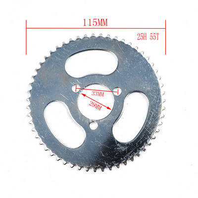 Lanț 25H 55t 65t 68t 70t 80t 92t Dinți interior 29/54/55MM Pinion spate pentru 47CC 49CC Mini Moto ATV Quad Dirt Pit Pocket Bike