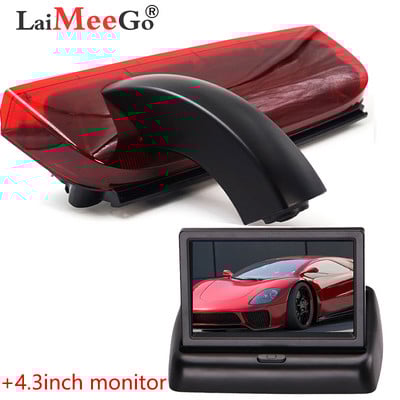 HD автомобилна широкоъгълна камера за спирачни светлини Резервна камера за Ford Transit Connect 2014-2017 Камера за паркиране за обратно виждане Комплект монитор за кола