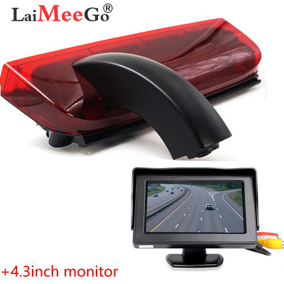 HD автомобилна широкоъгълна камера за спирачни светлини Резервна камера за Ford Transit Connect 2014-2017 Камера за паркиране за обратно виждане Комплект монитор за кола