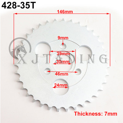Μοτοσικλέτα 24T/26T/28T/29T/31T/35T/37T Δόντια 30mm Πίσω Γρανάζια Τακτοποίηση για Honda Monkey Motorbike Pit Dirt Bike 420/428 Chain