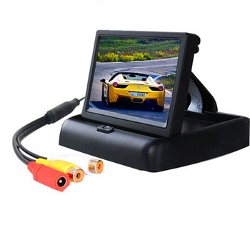 4,3-инчов автомобилен монитор TFT LCD HD цифров 800*480 екран 2-посочен видео вход Цветен за 12 LED камера за обратно виждане DVD VCD