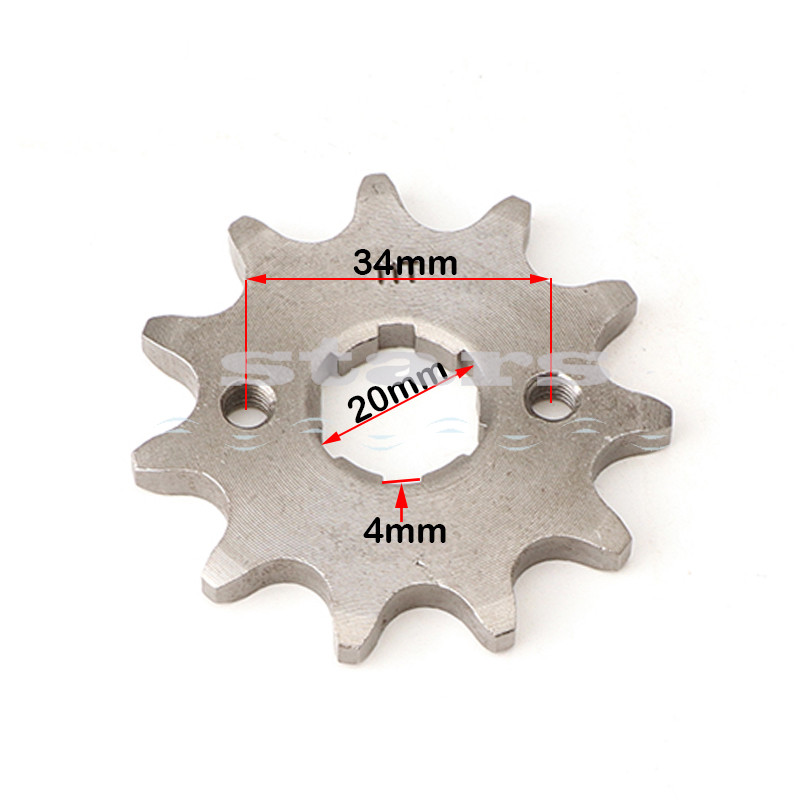Αξεσουάρ μοτοσικλέτας ATV 520 12T Tooth 20mm ID μπροστινό γρανάζι κινητήρα