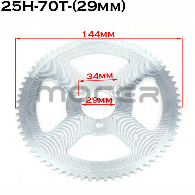25H 47t 55t 62t 64t 65t 66t 68t 70t 72t 74t 76t 78t 80t 92t Dinți 26/29/54MM Pinion spate pentru Mini Moto ATV 47cc 49cc 2 timpi