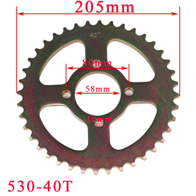 530 kett 28T/31T/32T/37T/40T hammastega tagumine ketiratas ATV Quad Pit Dirt Bike Buggy Go Kart mootorratta mootoriosade jaoks