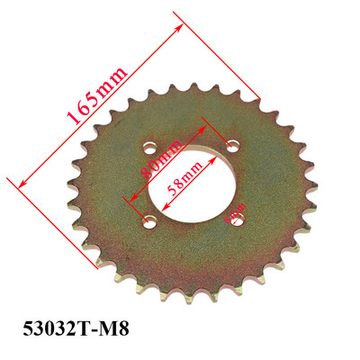 530 kett 28T/31T/32T/37T/40T hammastega tagumine ketiratas ATV Quad Pit Dirt Bike Buggy Go Kart mootorratta mootoriosade jaoks