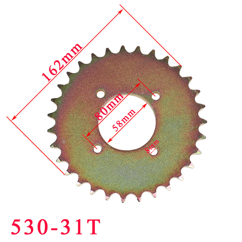 530 kett 28T/31T/32T/37T/40T hammastega tagumine ketiratas ATV Quad Pit Dirt Bike Buggy Go Kart mootorratta mootoriosade jaoks